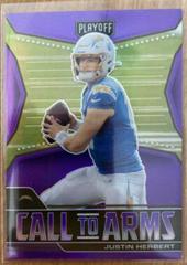 Justin Herbert [Purple] #CA-JHE Football Cards 2021 Panini Playoff Call to Arms Prices