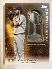 Clayton Kershaw #PTM-CK Baseball Cards 2023 Topps Update Commemorative World Series Trophy Medallion Prices