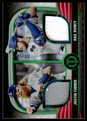 Max Muncy, Justin Turner [Green] Baseball Cards 2022 Topps Tribute Dual Relics 2 Prices