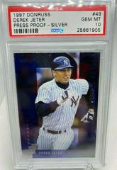 Derek Jeter [Silver] Baseball Cards 1997 Panini Donruss Press Proof Prices