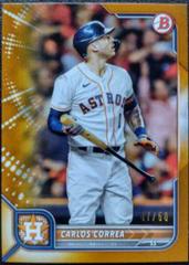 Carlos Correa [Gold] #3 Baseball Cards 2022 Bowman Prices