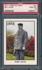 Bill Klem #41 Baseball Cards 2011 Tristar Obak Prices
