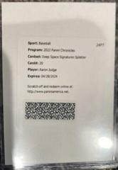 Aaron Judge [Hyper] #DSS-AJ Baseball Cards 2022 Panini Chronicles Deep Space Signatures Prices