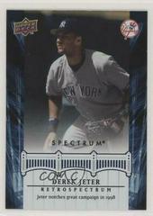 Derek Jeter #DJ33 Baseball Cards 2008 Upper Deck Spectrum Jeter Retrospectrum Prices