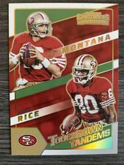 Jerry Rice, Joe Montana [Gold] Football Cards 2022 Panini Contenders Touchdown Tandems Prices