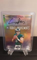 Carson Strong #RE-CS Football Cards 2022 Panini Illusions Rookie Endorsements Autographs Prices