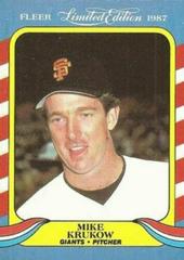 Mike Krukow #24 Baseball Cards 1987 Fleer Limited Edition Prices