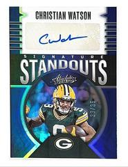 Christian Watson [Blue] Football Cards 2023 Panini Absolute Signature Standouts Prices
