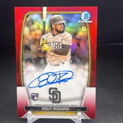 Eguy Rosario [Red] #CRA-ERO Baseball Cards 2023 Bowman Chrome Rookie Autographs Prices