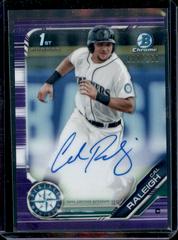 Cal Raleigh [Purple Refractor] #CPA-CR Baseball Cards 2019 Bowman Chrome Prospects Autographs Prices