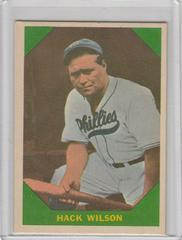 Hack Wilson #48 Baseball Cards 1960 Fleer Prices
