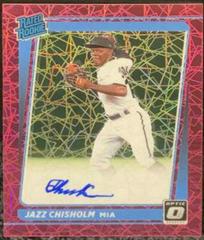 Jazz Chisholm [Pink Velocity] Baseball Cards 2021 Panini Donruss Optic Rated Rookie Signatures Prices