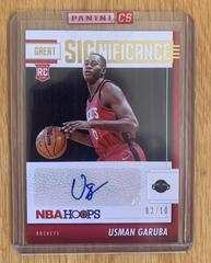 Usman Garuba [Gold] #GS-UG Basketball Cards 2021 Panini Hoops Great SIGnificance Prices