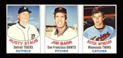 Staub, Barr, Wynegar [Hand Cut Panel] Baseball Cards 1977 Hostess Prices