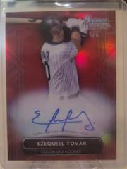 Ezequiel Tovar [Red] #PA-ET Baseball Cards 2022 Bowman Sterling Prospect Autographs Prices