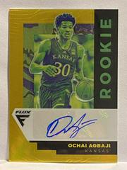 Ochai Agbaji [Gold] Basketball Cards 2022 Panini Chronicles Draft Picks Flux Rookie Autographs Prices