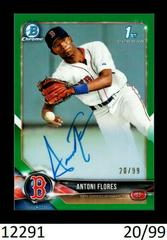 Antoni Flores [Green Refractor] Baseball Cards 2018 Bowman Chrome Prospects Autographs Prices