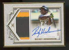Rickey Henderson Baseball Cards 2022 Topps Definitive Framed Autograph Patch Collection Prices