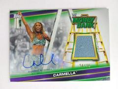 Carmella [Purple] #MRA-CM Wrestling Cards 2019 Topps WWE Money in the Bank Mat Relic Autographs Prices