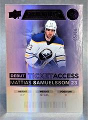 Mattias Samuelsson [Purple] #57 Hockey Cards 2021 Upper Deck Credentials Prices