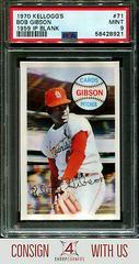 Bob Gibson [1959 IP Blank] #71 Baseball Cards 1970 Kellogg's Prices