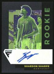 Shaedon Sharpe [Black] #FA-SSH Basketball Cards 2022 Panini Chronicles Draft Picks Flux Rookie Autographs Prices