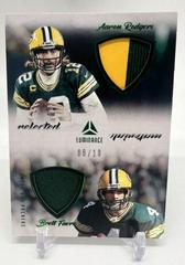 Brett Favre, Aaron Rodgers [Prime Green] Football Cards 2022 Panini Luminance Reflected Materials Prices