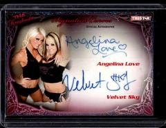 Angelina Love, Velvet Sky [Turquoise] Wrestling Cards 2009 TriStar TNA Knockouts Signature Curves Prices