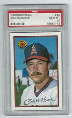 Bob McClure #43 Baseball Cards 1989 Bowman Prices