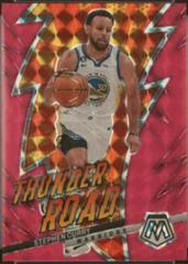Stephen Curry [Pink Fluorescent] #12 Basketball Cards 2022 Panini Mosaic Thunder Road Prices