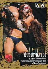 Thunder Rosa [Gold] Wrestling Cards 2022 Upper Deck AEW Debut Dates Prices