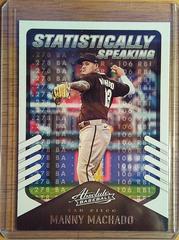 Manny Machado #SS-11 Baseball Cards 2022 Panini Absolute Statistically Speaking Prices