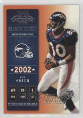 Rod Smith [Hawaii 2003] Football Cards 2002 Playoff Contenders Prices