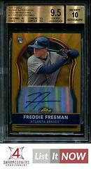 Freddie Freeman [Gold Refractor Autograph] #72 Baseball Cards 2011 Finest Prices