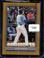 Nick Pratto [Gold] Baseball Cards 2022 Panini Three and Two Prospects Prices