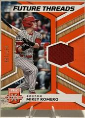Mikey Romero [Orange] #FT-MR Baseball Cards 2022 Panini Elite Extra Edition Future Threads Prices