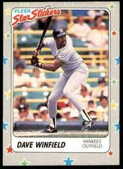 Dave Winfield #53 Baseball Cards 1988 Fleer Star Stickers Prices