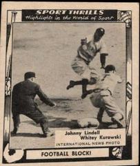 Football Block [W. Kurowski, J. Lindell] Baseball Cards 1948 Swell Sports Thrills Prices