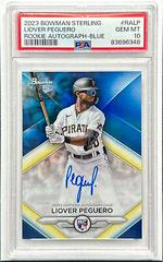Liover Peguero [Blue] Baseball Cards 2023 Bowman Sterling Rookie Autographs Prices