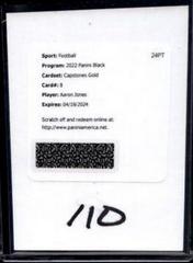 Aaron Jones [Gold] #CS-AJO Football Cards 2022 Panini Black Capstones Autographs Prices
