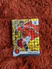 Jadon Sancho [Reactive Gold Mosaic] Soccer Cards 2021 Panini Mosaic Premier League Prices