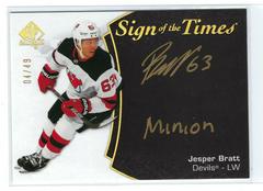 Jesper Bratt [Black Gold Ink] Hockey Cards 2021 SP Authentic Sign of the Times Autographs Prices