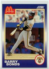 Barry Bonds #11 Baseball Cards 1990 Score McDonald's Prices