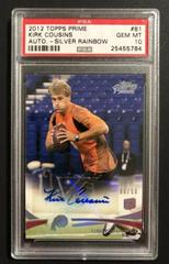 Kirk Cousins [Autograph Silver Rainbow] Football Cards 2012 Topps Prime Prices