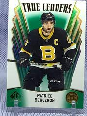 Patrice Bergeron [Green] Hockey Cards 2021 SP Authentic True Leaders Prices
