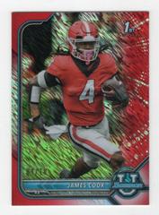 James Cook [Red Shimmer] #19 Football Cards 2021 Bowman University Prices