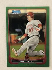 Mike Trout [Green Refractor] #157 Baseball Cards 2012 Bowman Chrome Prices