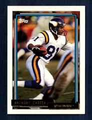 Anthony Carter #450 Football Cards 1992 Topps Gold Prices