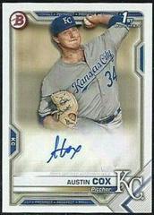 Austin Cox Baseball Cards 2021 Bowman Paper Prospects Autographs Prices