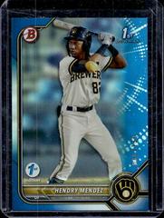 Hendry Mendez [Blue Foil] #BPPF-88 Baseball Cards 2022 Bowman 1st Edition Prices